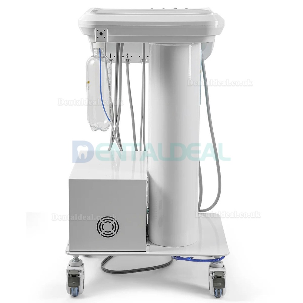 B033 Portable Mobile Dental Delivery Trolley Cart Unit with Compressor, Scaler & Curing Light